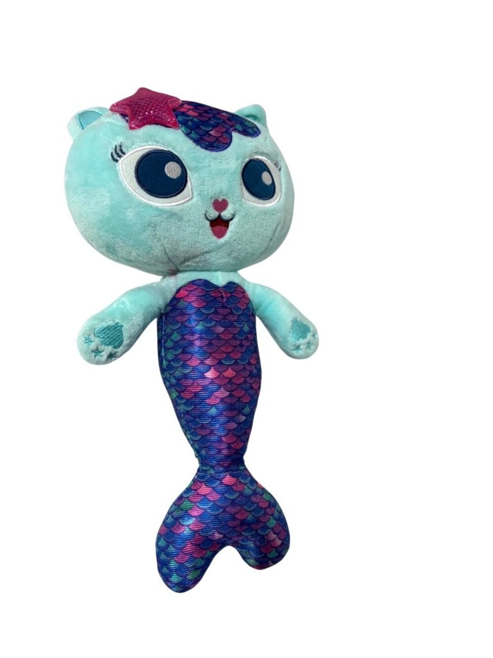 Gabbys Dollhouse Mercat 14 in Tall Kitty Cat Mermaid Starfish lights Up Talking